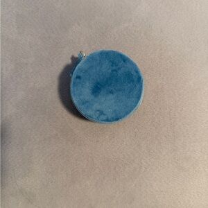 Blue Velvet Round Jewelry Holder